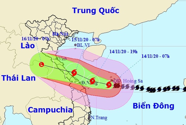 Tối nay bão số 13 vào vùng biển Hà Tĩnh đến Quảng Ngãi - 1