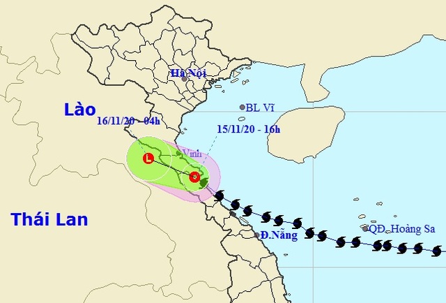 Gần 12h chạy dọc miền Trung, bão số 13 mới suy yếu thành áp thấp nhiệt đới - 1