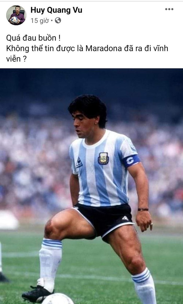 Giới bóng đá Việt Nam tiếc thương sự ra đi của Diego Maradona - 1 Giới bóng đá Việt Nam tiếc thương sự ra đi của Diego Maradona - 1