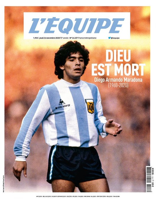 Báo chí thế giới tiếc thương cho sự ra đi của huyền thoại Maradona - 7 Báo chí thế giới tiếc thương cho sự ra đi của huyền thoại Maradona - 7