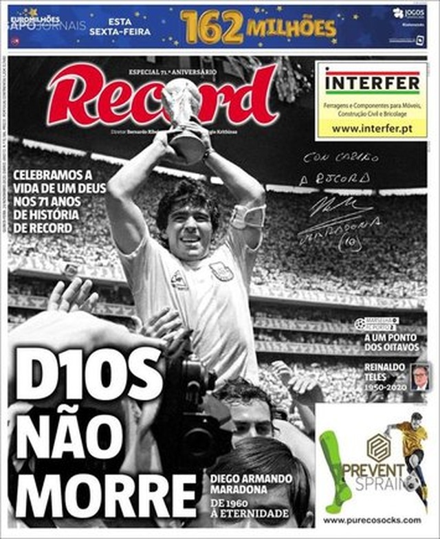 Báo chí thế giới tiếc thương cho sự ra đi của huyền thoại Maradona - 13 Báo chí thế giới tiếc thương cho sự ra đi của huyền thoại Maradona - 13