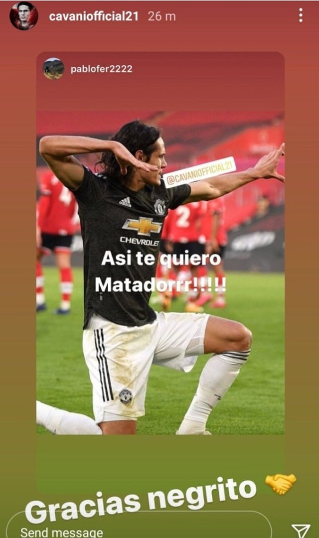 Cavani lên tiếng xin lỗi sau dòng trạng thái gây hiểu lầm - 2 Cavani lên tiếng xin lỗi sau dòng trạng thái gây hiểu lầm - 2
