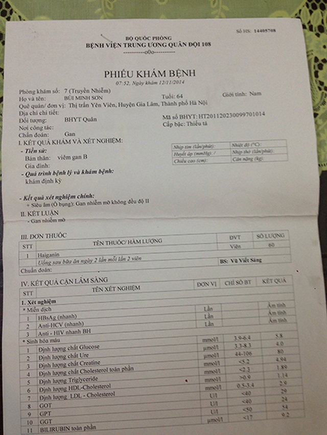 Hành trình trung tá Quân đội 23 năm chiến đấu với viêm gan B - 2 Hành trình trung tá Quân đội 23 năm chiến đấu với viêm gan B - 2