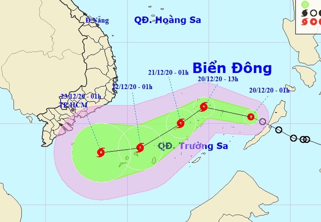 Áp thấp nhiệt đới vào Biển Đông, có thể mạnh lên thành bão số 14 - 1