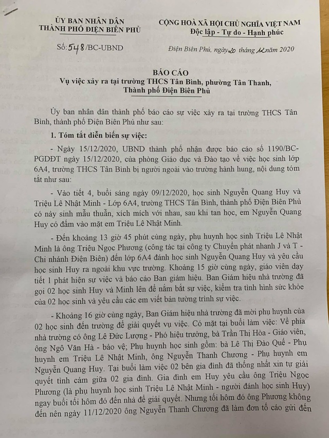 Phụ huynh xông vào trường đánh học sinh lớp 6 bị khởi tố - 2