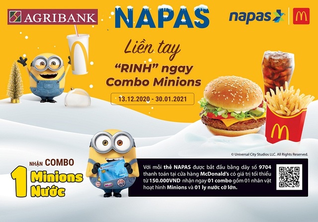 Thẻ Agribank liền tay rinh ngay combo Minions - 1 Thẻ Agribank liền tay rinh ngay combo Minions - 1