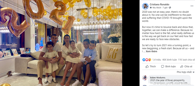 C.Ronaldo trải lòng trong ngày đầu năm mới 2021 - 1 C.Ronaldo trải lòng trong ngày đầu năm mới 2021 - 1