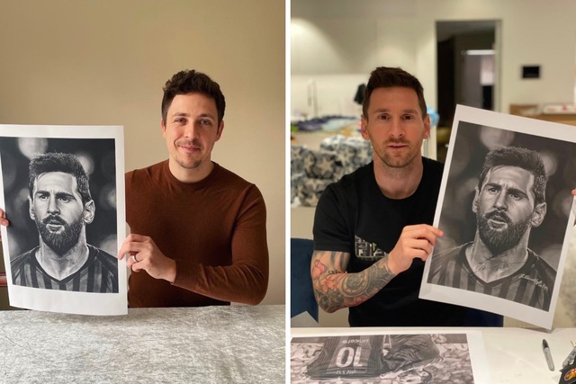 Xúc động trước những bức tranh vẽ Messi và Maradona - 2 Xúc động trước những bức tranh vẽ Messi và Maradona - 2