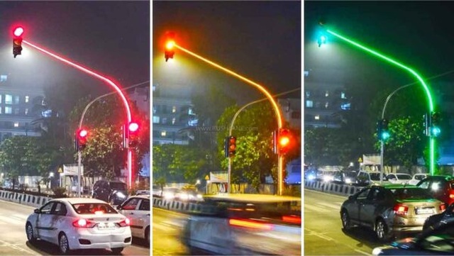 Ấn Độ thử nghiệm lắp đặt đèn giao thông full-LED độc lạ ở Mumbai - 1
