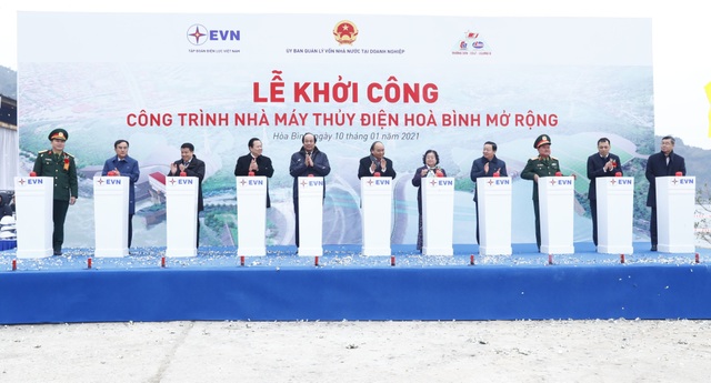Hơn 9.200 tỷ đồng rót vào Dự án nhà máy thủy điện Hòa Bình mở rộng - 1 Hơn 9.200 tỷ đồng rót vào Dự án nhà máy thủy điện Hòa Bình mở rộng - 1