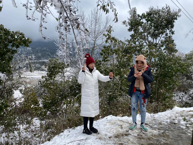 Snow fell in Lao Cai, visitors raced to show off check-in pictures - 10