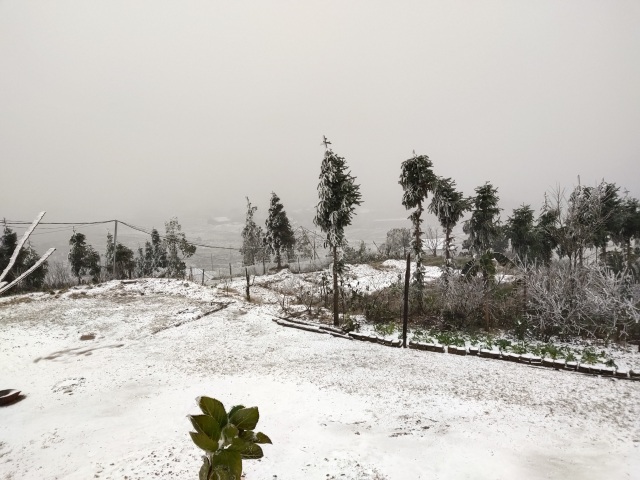 Heavy snowfall in Y Ty, the landscape covered in white like Europe - 2