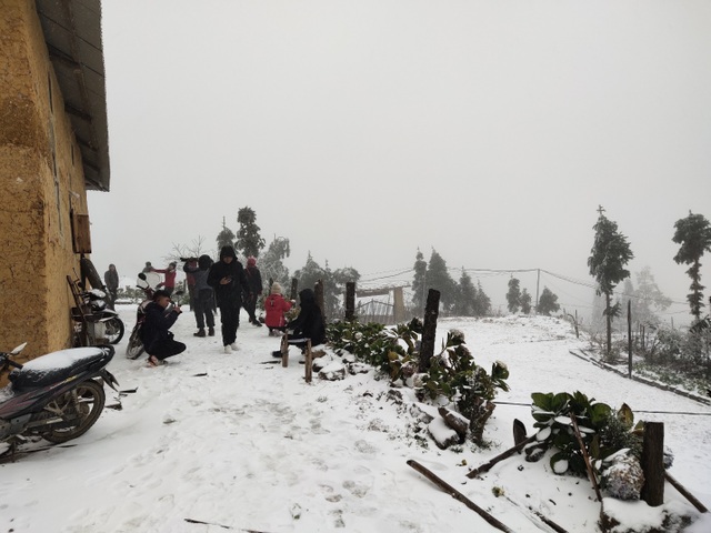 Snow fell in Lao Cai, visitors raced to show off check-in pictures - 1