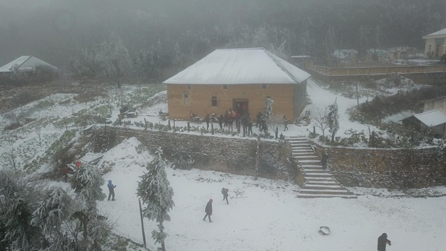 Snow fell in Lao Cai, visitors raced to show off check-in pictures - 8