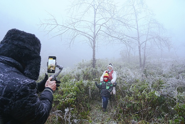 Snow fell in Lao Cai, visitors raced to show off check-in pictures - 14