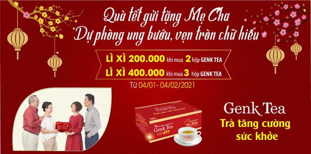 Quà Tết tặng mẹ cha - Genk Tea tăng cường sức khỏe, vẹn tròn chữ hiếu - 1 Quà Tết tặng mẹ cha - Genk Tea tăng cường sức khỏe, vẹn tròn chữ hiếu - 1