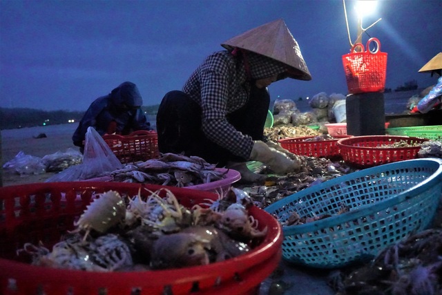 Nhọc nhằn mưu sinh trên bãi biển Đà Nẵng khi tảng sáng - 4 Nhọc nhằn mưu sinh trên bãi biển Đà Nẵng khi tảng sáng - 4
