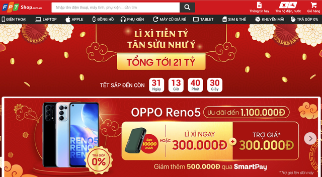 OPPO Reno5 ưu đãi hấp dẫn tại FPT Shop tri ân khách hàng Tết 2021 - 4