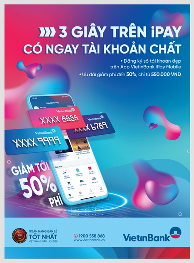 Giảm phí khi đăng ký tài khoản số đẹp trên VietinBank iPay Mobile - 1 Giảm phí khi đăng ký tài khoản số đẹp trên VietinBank iPay Mobile - 1