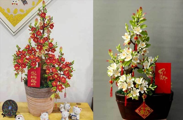 Hoa đào len sợi, giá chục triệu đồng vẫn khó mua chơi Tết - 3 Hoa đào len sợi, giá chục triệu đồng vẫn khó mua chơi Tết - 3