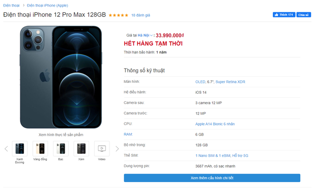 Gần 2 tháng về Việt Nam, iPhone 12 Pro Max vẫn liên tục cháy hàng - 1