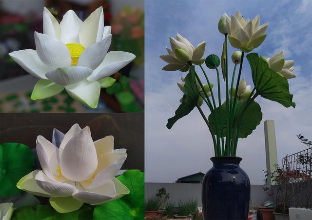 Độc và lạ: Hoa chưng Tết làm từ những chất liệu không ngờ tới - 2 Độc và lạ: Hoa chưng Tết làm từ những chất liệu không ngờ tới - 2