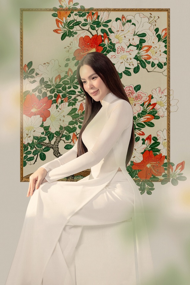 Hoa hậu Phương Lê  khoe sắc với áo dài - 6