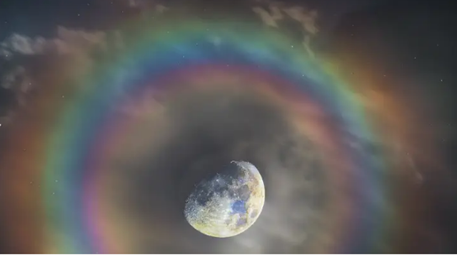 Chiêm ngưỡng cầu vồng ôm mặt trăng - hiện tượng cực kỳ hiếm gặp - 1
