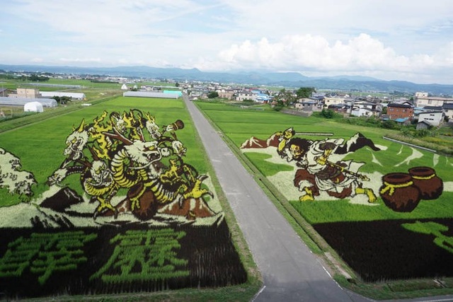 Ngôi làng tạo hình nghệ thuật cho đồng lúa công phu nhất thế giới - 1