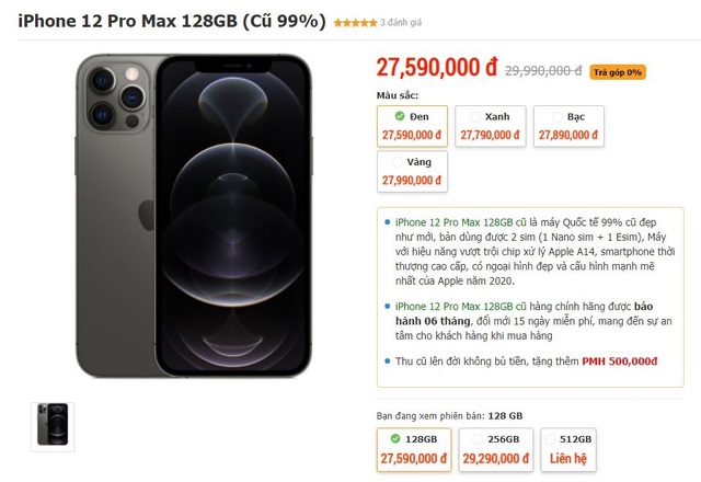 iPhone 12 Pro Max cũ xuất hiện tại Việt Nam, giá vẫn quá cao - 1