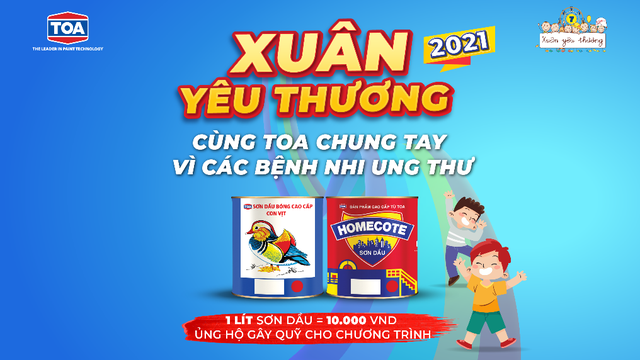 Sơn TOA Việt Nam và sứ mệnh mang mùa xuân yêu thương cho các em nhỏ - 3 Sơn TOA Việt Nam và sứ mệnh mang mùa xuân yêu thương cho các em nhỏ - 3