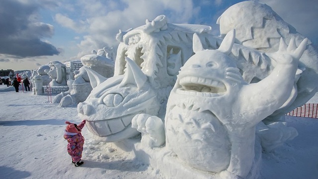 Những công trình băng tuyết khổng lồ lung linh trong lễ hội Asahikawa - 2