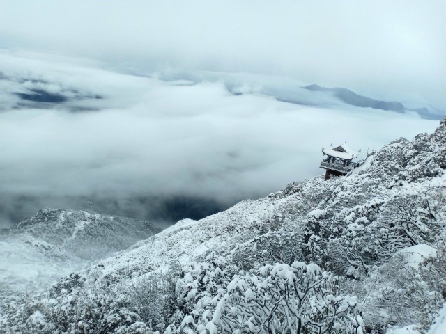 Tourists flock to Fansipan to watch the dense snow fall like Europe - 8