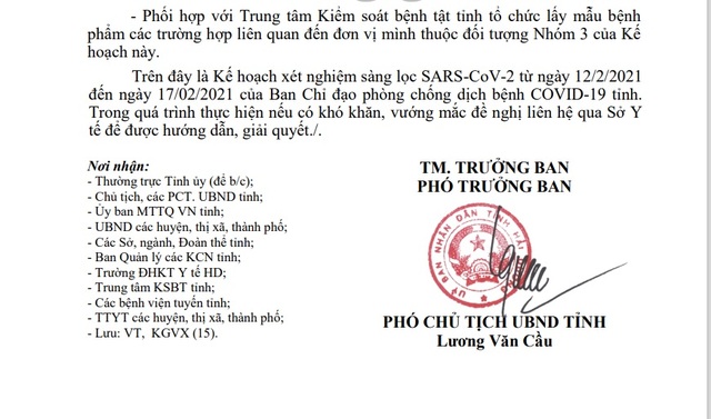 Hải Dương sẽ xét nghiệm SARS-CoV-2 cho hơn 36.000 người - 2 Hải Dương sẽ xét nghiệm SARS-CoV-2 cho hơn 36.000 người - 2