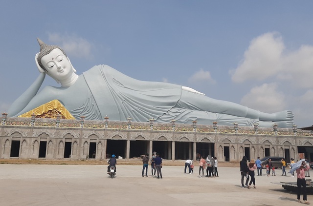 Close-up of the century-old pagoda with the unique giant Buddha statue in Vietnam - 5