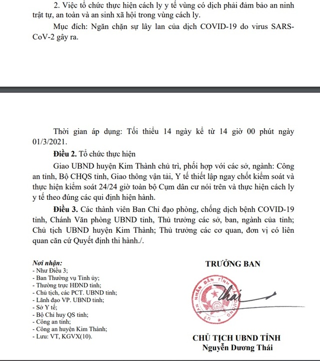 Hải Dương: Cách ly y tế hơn 7.000 dân tại ổ dịch Kim Đính huyện Kim Thành - 3 Hải Dương: Cách ly y tế hơn 7.000 dân tại ổ dịch Kim Đính huyện Kim Thành - 3
