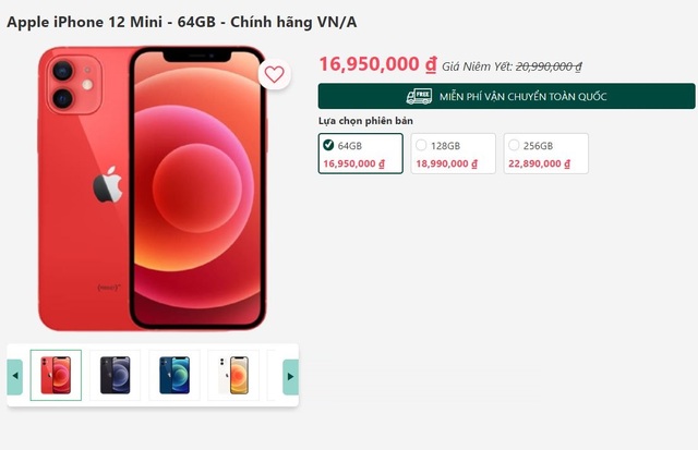 Giá bán iPhone 12 Mini giảm mạnh, rẻ hơn iPhone 11 - 1