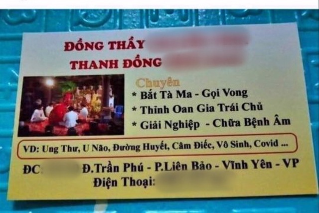 Xử phạt nữ thầy đồng chữa ung thư, Covid-19 - 2