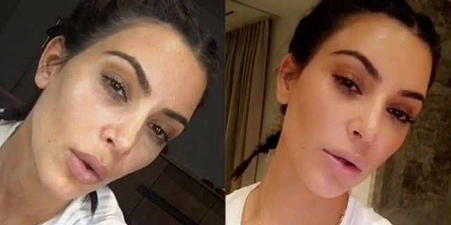 Kim Kardashian khác như thế nào khi không trang điểm - 4 Kim Kardashian khác như thế nào khi không trang điểm - 4