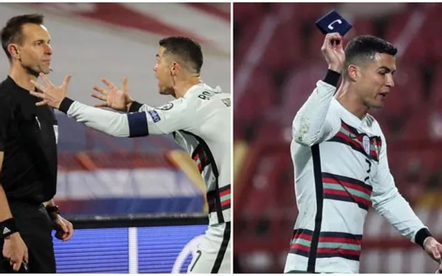 C.Ronaldo nổi khùng ném băng đội trưởng, trọng tài lên tiếng xin lỗi - 1