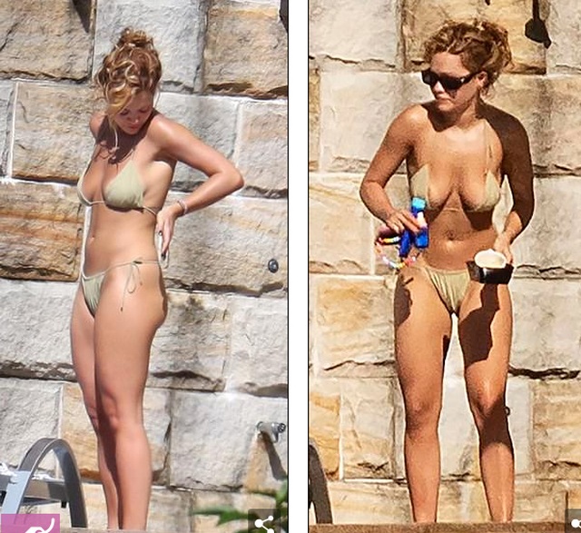 Mặc bikini hớ hênh, Rita Ora lộ hàng trên biển - 2 Mặc bikini hớ hênh, Rita Ora lộ hàng trên biển - 2