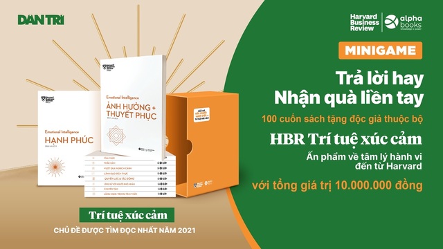 Minigame Tri ân độc giả Dân trí: Tặng 100 cuốn sách thuộc bộ HBR Trí tuệ xúc cảm đến từ Harvard - 1 Minigame Tri ân độc giả Dân trí: Tặng 100 cuốn sách thuộc bộ HBR Trí tuệ xúc cảm đến từ Harvard - 1