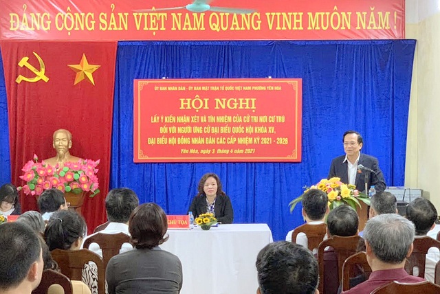 Bộ trưởng Đào Ngọc Dung tiếp xúc cử tri nơi cư trú - 1 Bộ trưởng Đào Ngọc Dung tiếp xúc cử tri nơi cư trú - 1