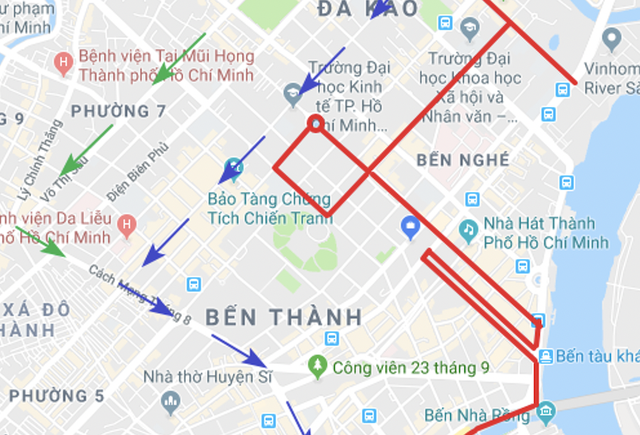 Cấm xe nhiều tuyến đường trung tâm Sài Gòn 2 ngày cuối tuần - 2 Cấm xe nhiều tuyến đường trung tâm Sài Gòn 2 ngày cuối tuần - 2