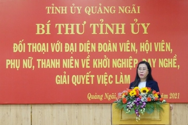 Bí thư Tỉnh ủy Quảng Ngãi đối thoại về chính sách việc làm, khởi nghiệp - 1 Bí thư Tỉnh ủy Quảng Ngãi đối thoại về chính sách việc làm, khởi nghiệp - 1