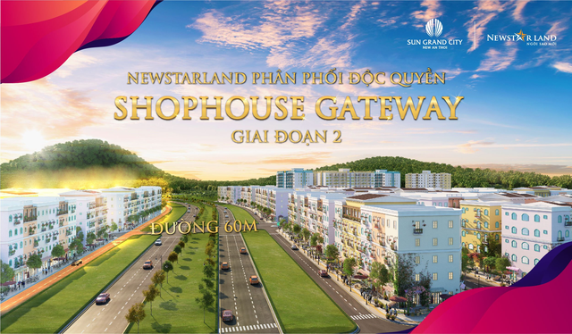Newstarland phân phối độc quyền giai đoạn 2 dãy Shophouse Gateway Sun Grand City New An Thoi - 1 Newstarland phân phối độc quyền giai đoạn 2 dãy Shophouse Gateway Sun Grand City New An Thoi - 1