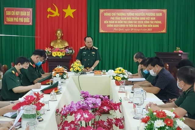 Bộ Quốc phòng kiểm tra công tác phòng, chống dịch tại Phú Quốc - 1 Bộ Quốc phòng kiểm tra công tác phòng, chống dịch tại Phú Quốc - 1