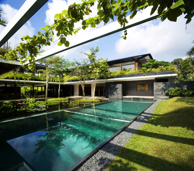 Ngôi nhà đẹp như resort nhờ vườn trên mái, hồ nước ngập cây - 5 Ngôi nhà đẹp như resort nhờ vườn trên mái, hồ nước ngập cây - 5