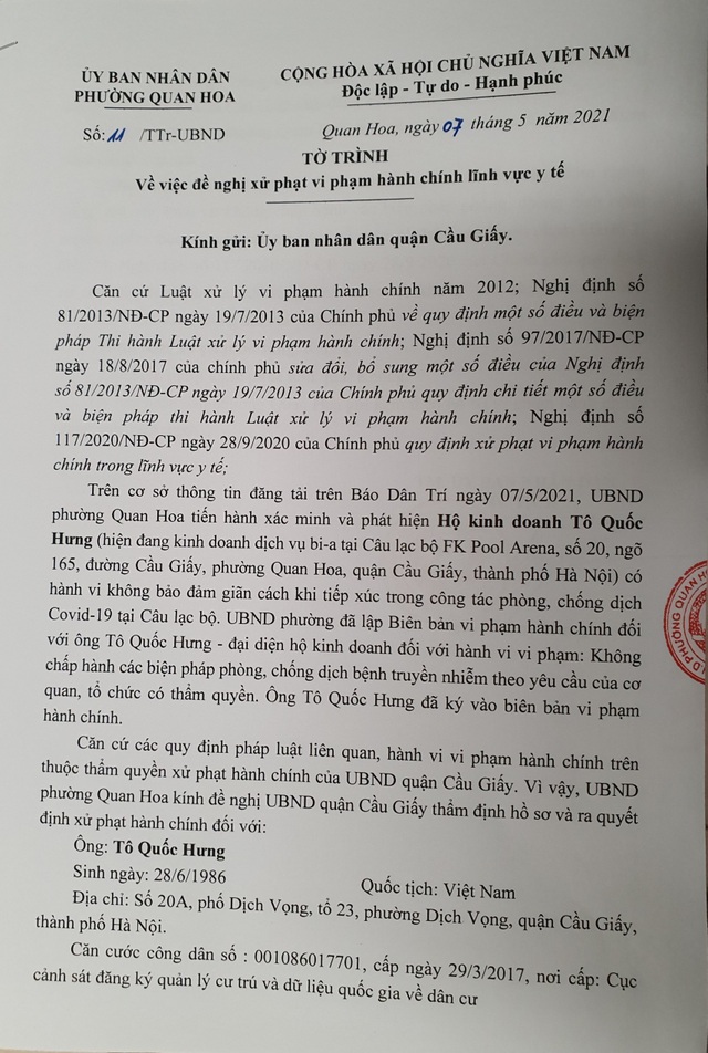 Đóng cửa và xử phạt 7,5 triệu đồng cơ sở bi-a sau phản ánh của báo Dân trí - 1