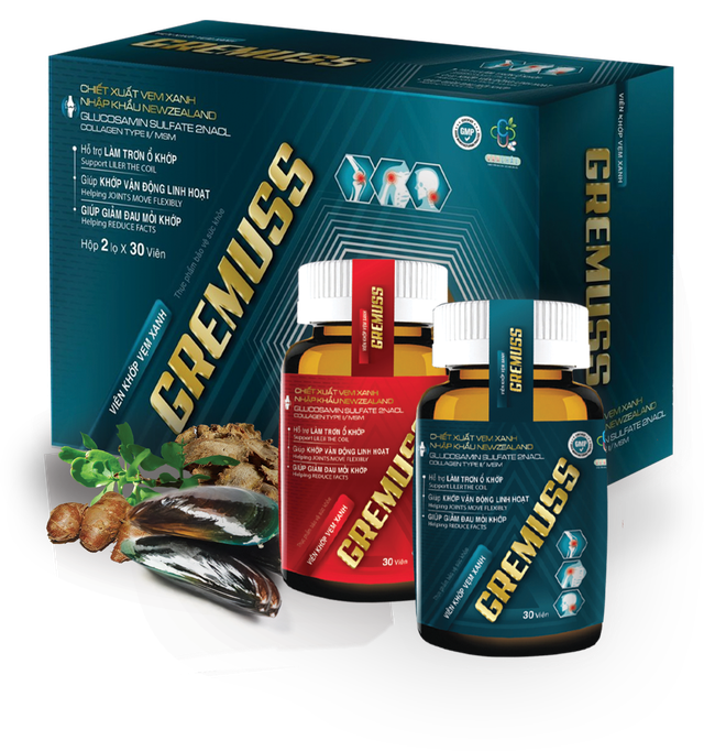 Viên khớp vẹm xanh GreMuss - đẩy lùi cơn viêm đau khớp - 2 Viên khớp vẹm xanh GreMuss - đẩy lùi cơn viêm đau khớp - 2